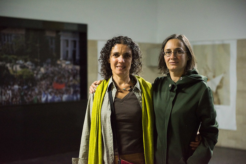 Marina Rubino y Guillermo Amarilla Molfino presentando la película Yvonne
